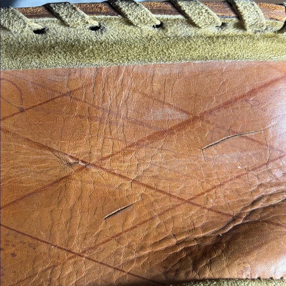 Vintage Handcrafted Brown Tooled Leather Shoulder Bag